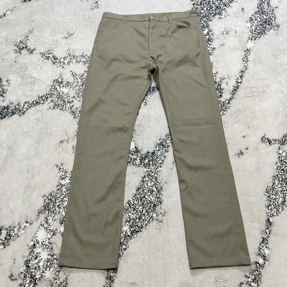 Maison Margiela Slim Tailored Trousers Khaki Made Italy Minimalist Mens Sz 14